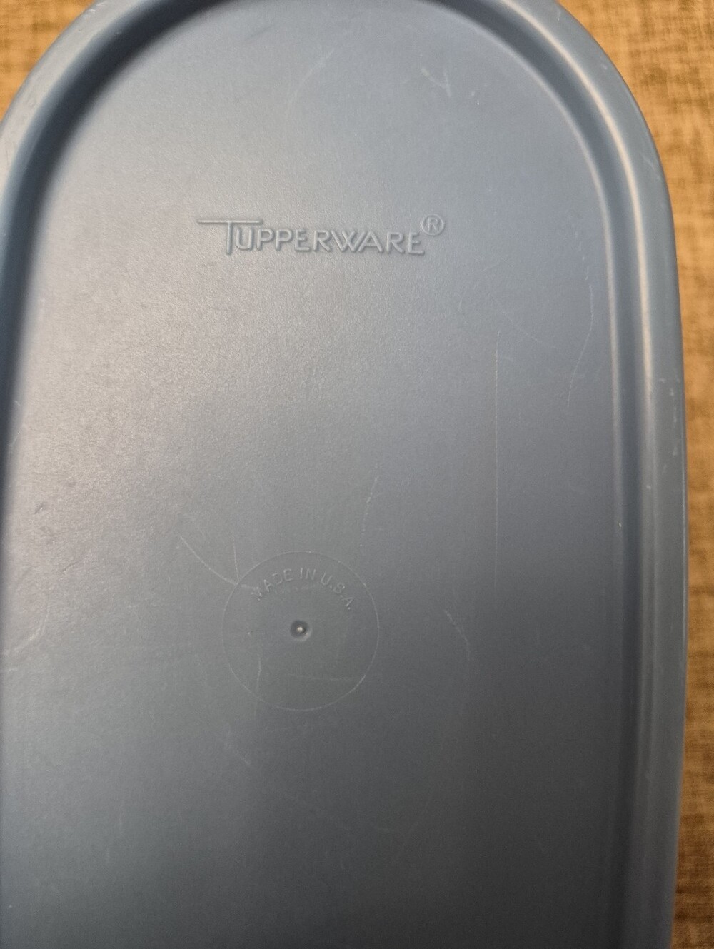 Tupperware Storage Container with Blue Lid - Picture 3 of 4